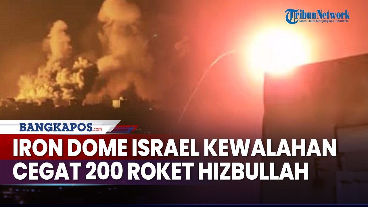 Iron Dome Israel Kewalahan Cegat 200 Roket Hizbullah, Netanyahu Muncul Perdana Usai Diisukan Tewas