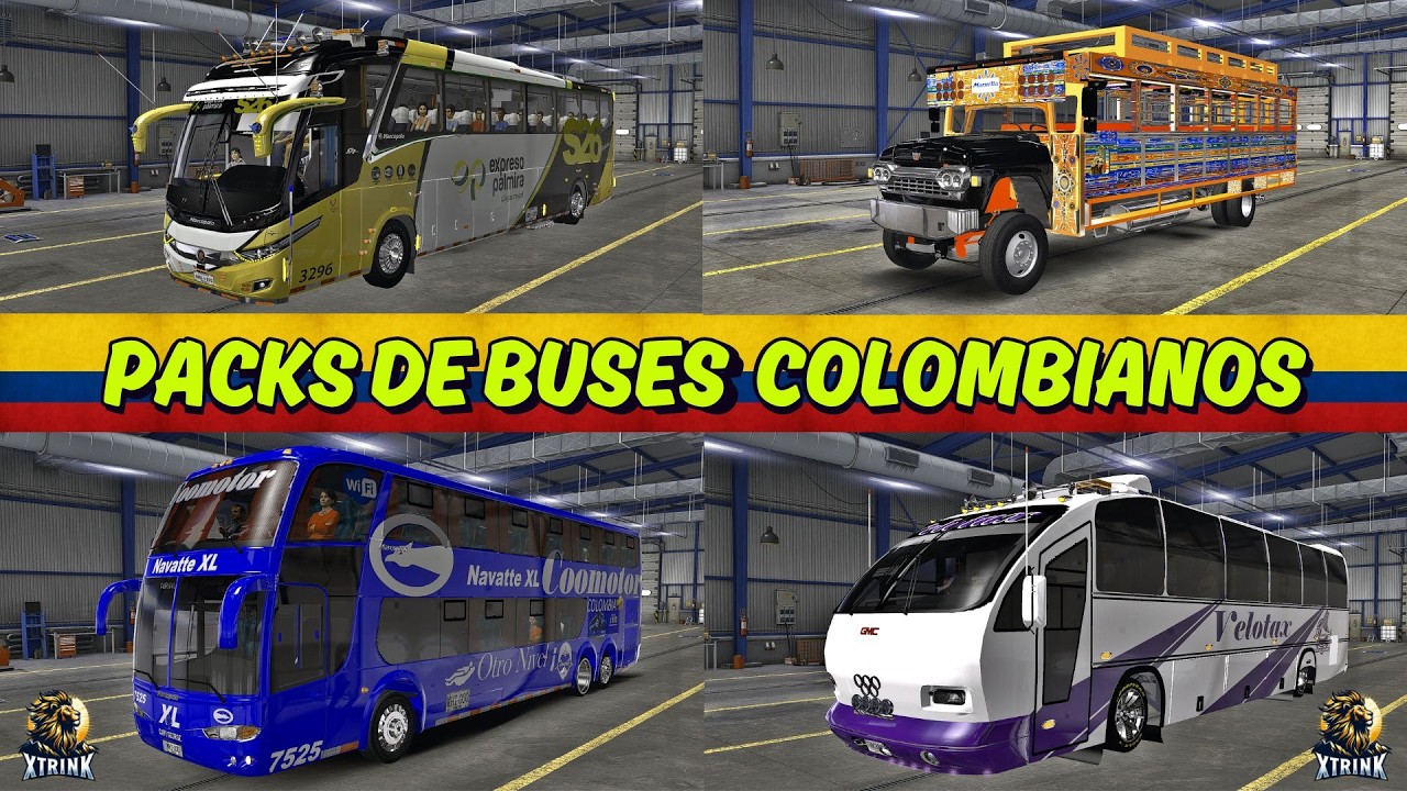 DESCARGAR PACK DE BUSES COLOMBIANOS - ATS 1.58 - GRATIS - AMERICAN TRUCK SIMULATOR