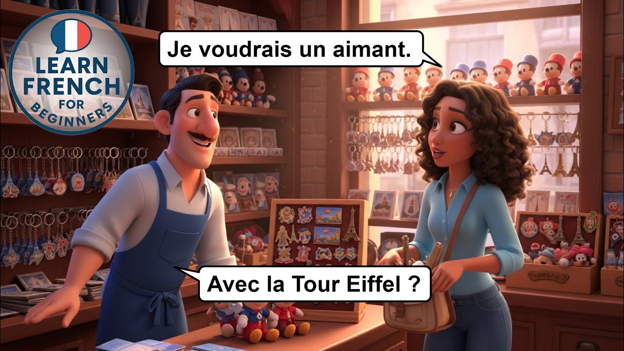 Разговор на французском в Париже 🇫🇷 | Купить сувениры | A1 начинающие