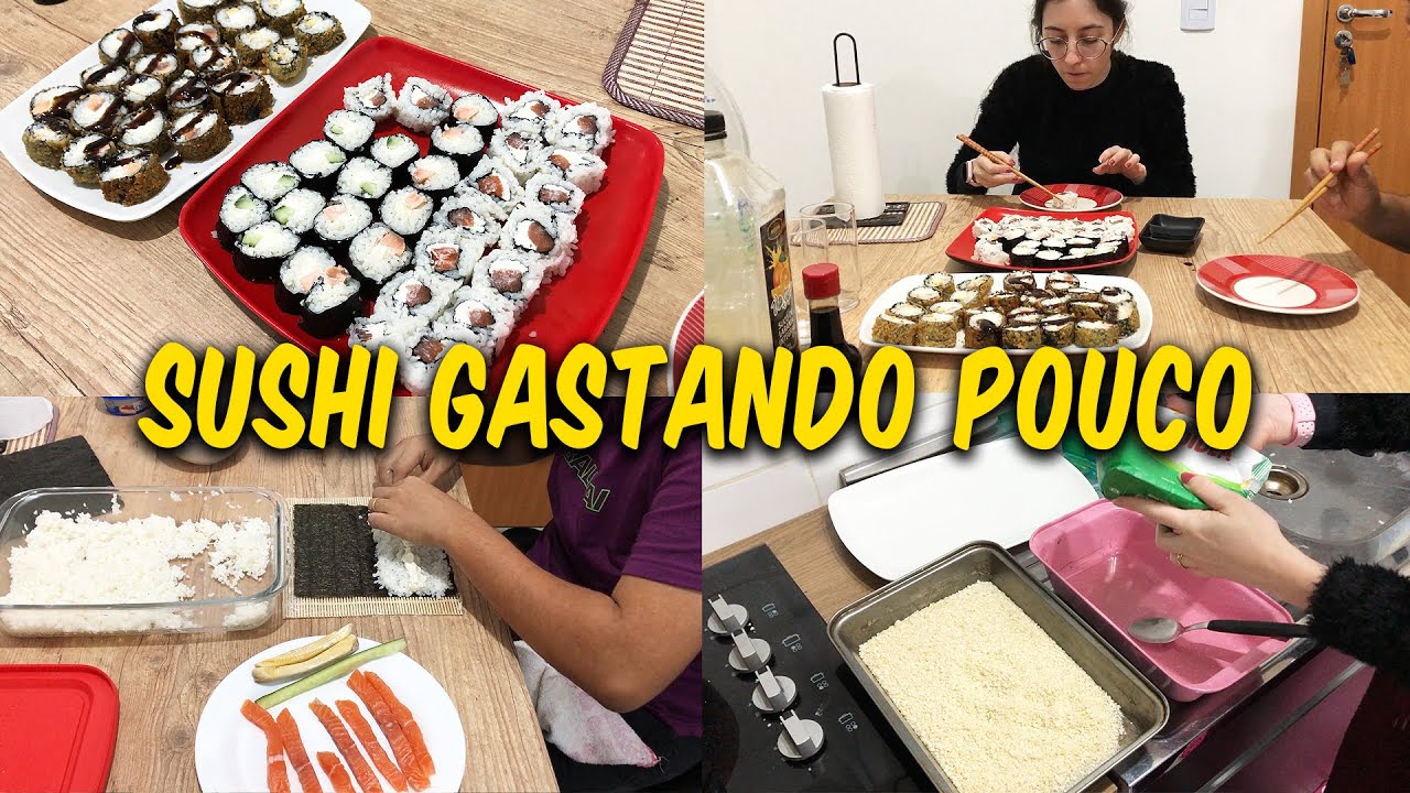 SUSHI EM CASA: URAMAKI, HOSSOMAKI E HOT PHILADELPHIA | Como fazer sushi | Sushi gastando pouco