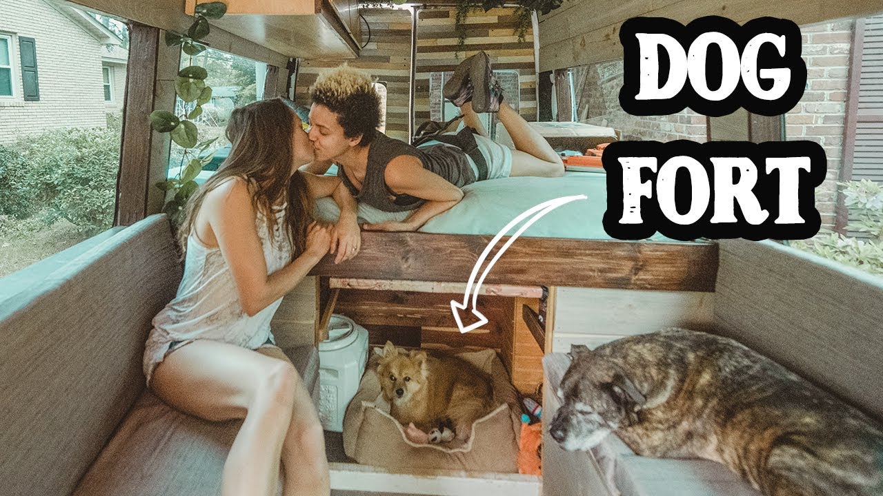 DIY DOG DEN IN A VAN | Preparing for Van Life with 2 Senior Dogs | Sprinter Van Build w/ Dog Fort