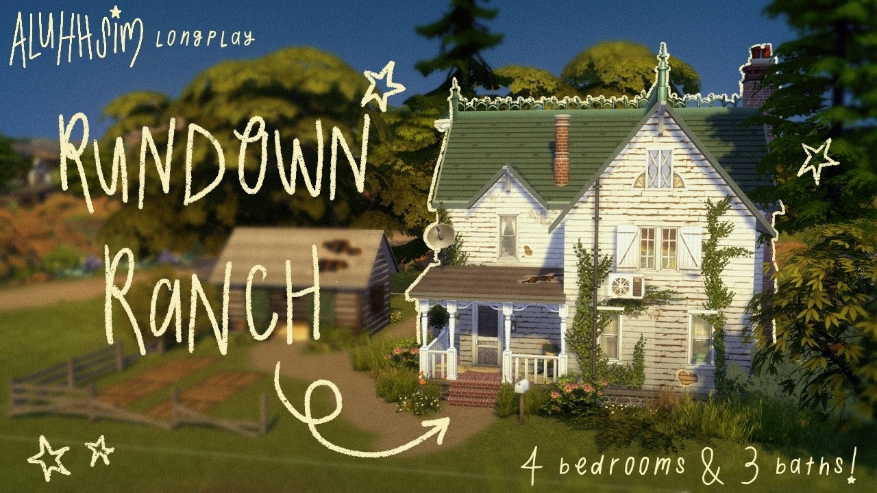 building a rustic farmhouse to fall asleep to🐓🌻🪣the sims 4 longplay w/commentary