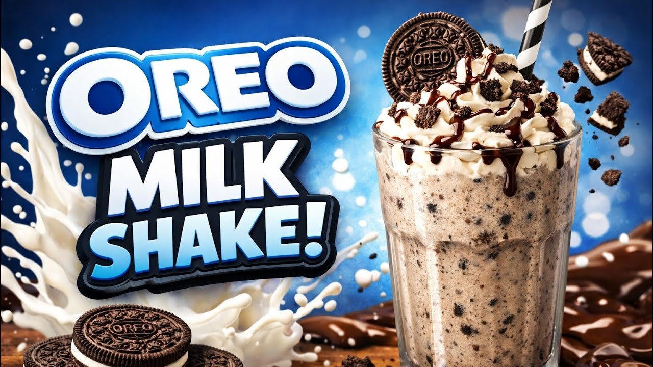 Oreo milk shake #easyrecipe #tasty shake #yummy #viralvideo #shakerecipe🤤