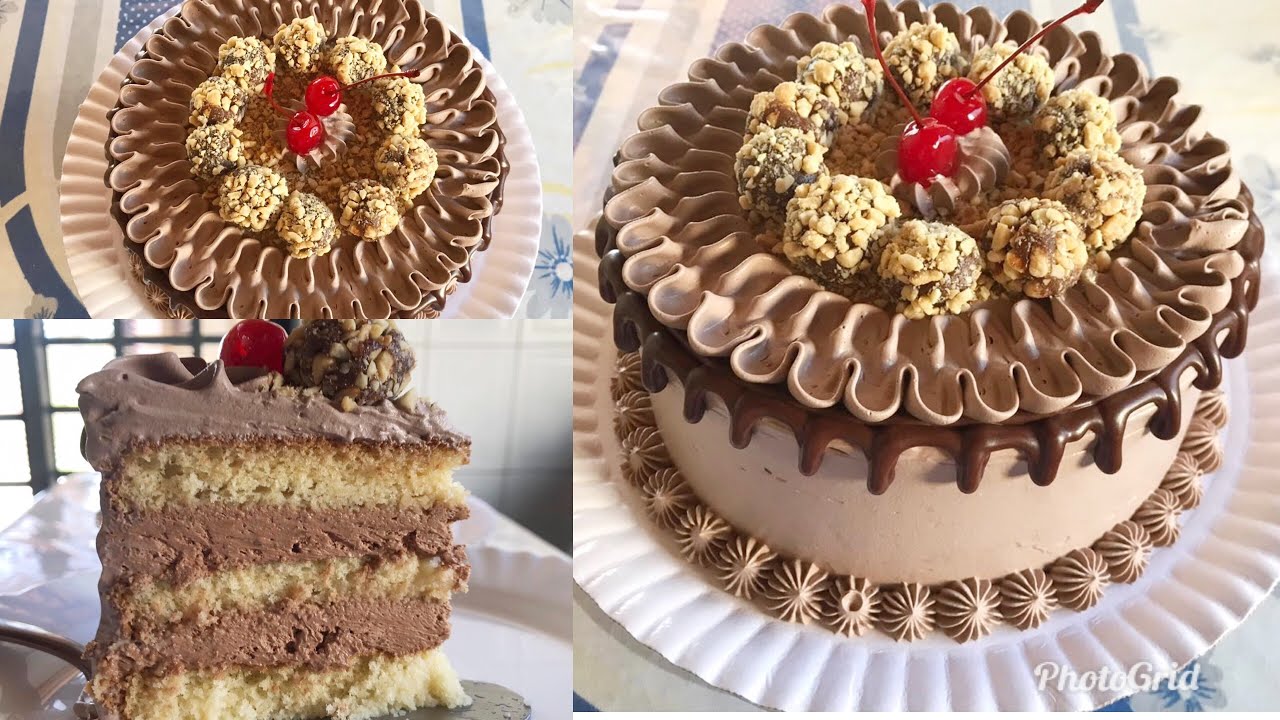 BOLO DOCE DE LEITE TRUFADO AERADO COM AMENDOIM