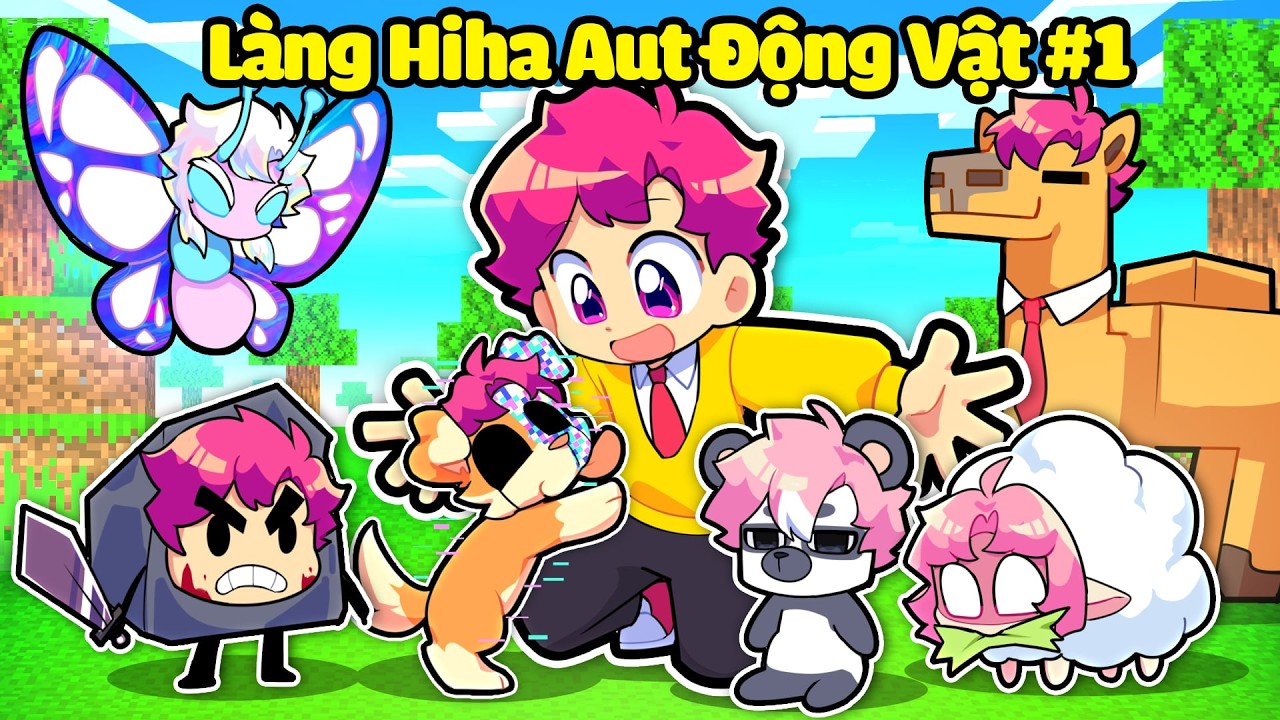 Làng Hiha Aut Trở Thành Làng Hiha Động Vật Trong Minecraft 🤣😍