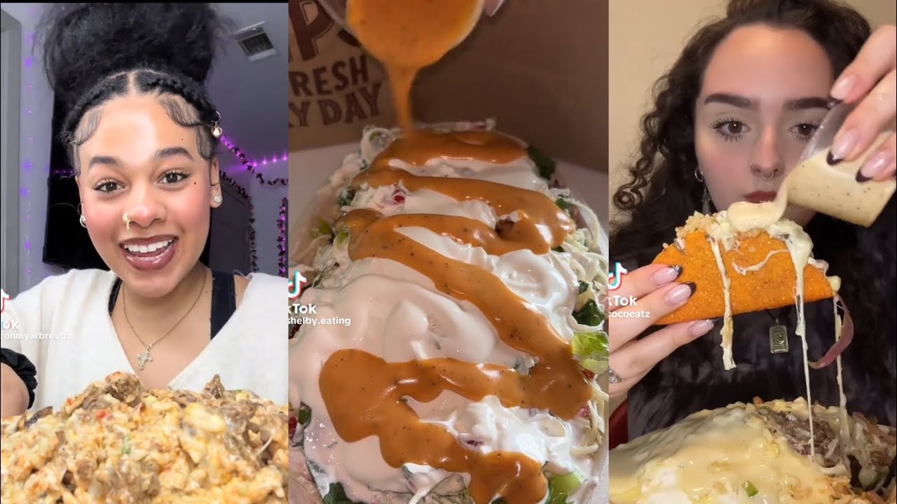 TIKTOK Chipotle Bowl Mukbang Compilation | Pt 1