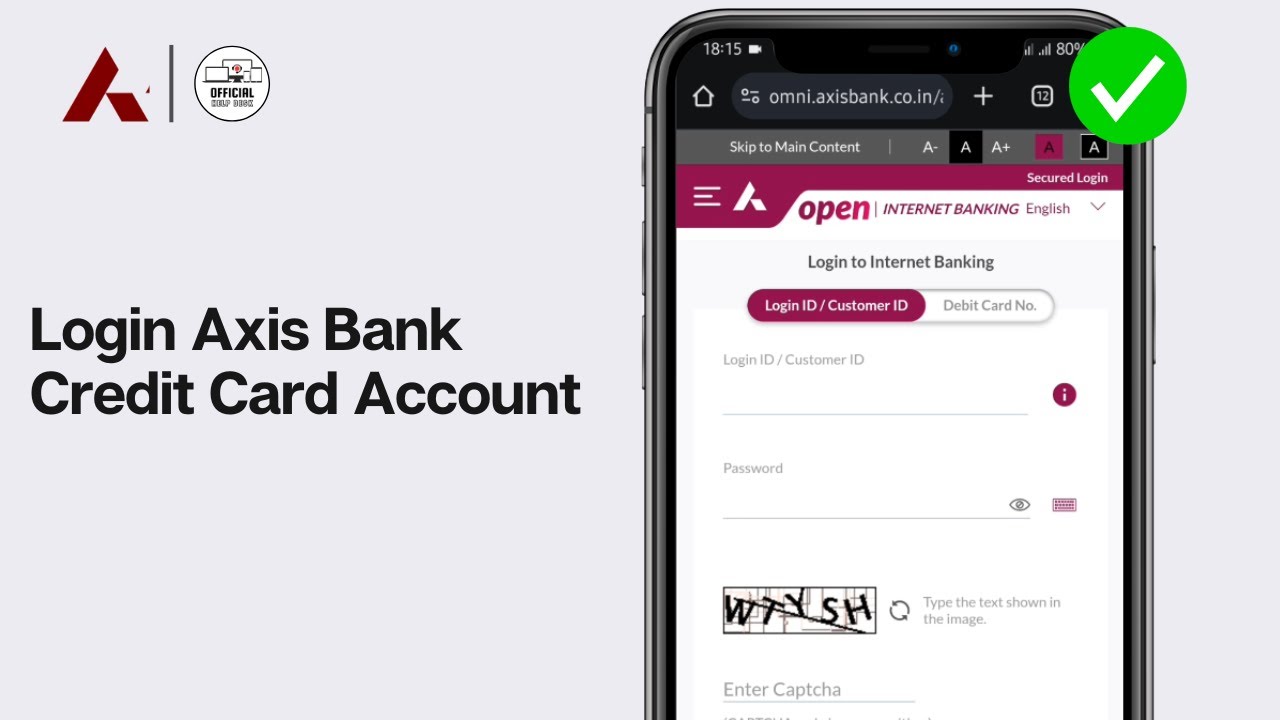 Как войти в личный кабинет кредитной карты Axis Bank 2024 (ПОЛНОЕ РУКОВОДСТВО)