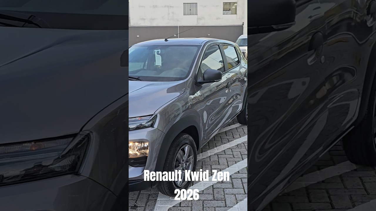 🚗💨 Novo Renault Kwid Zen 2026 &ndash; compacto, moderno e econ&ocirc;mico!💎 Cor Cinza Cassiop&eacute;e 🌟