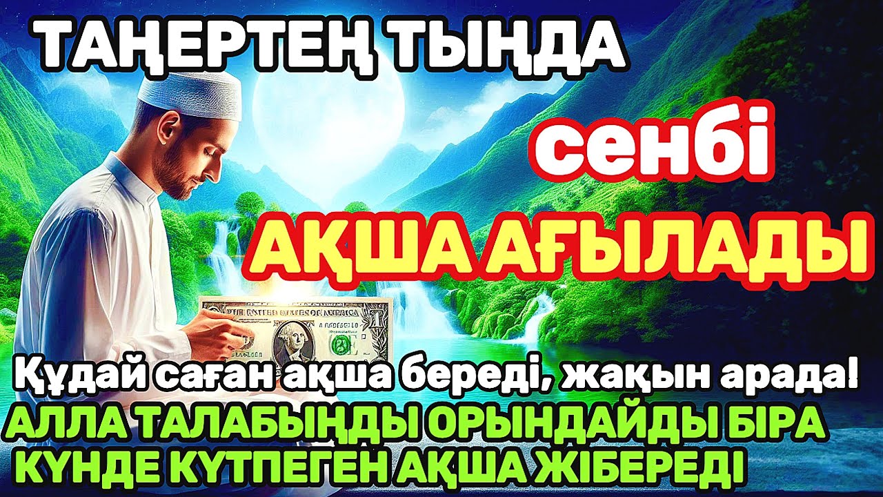 Тыңда Өте күшті дұға сенбі, Алла бір күнде ойламаған ақша байлық жібереді, ризығың көбейеді