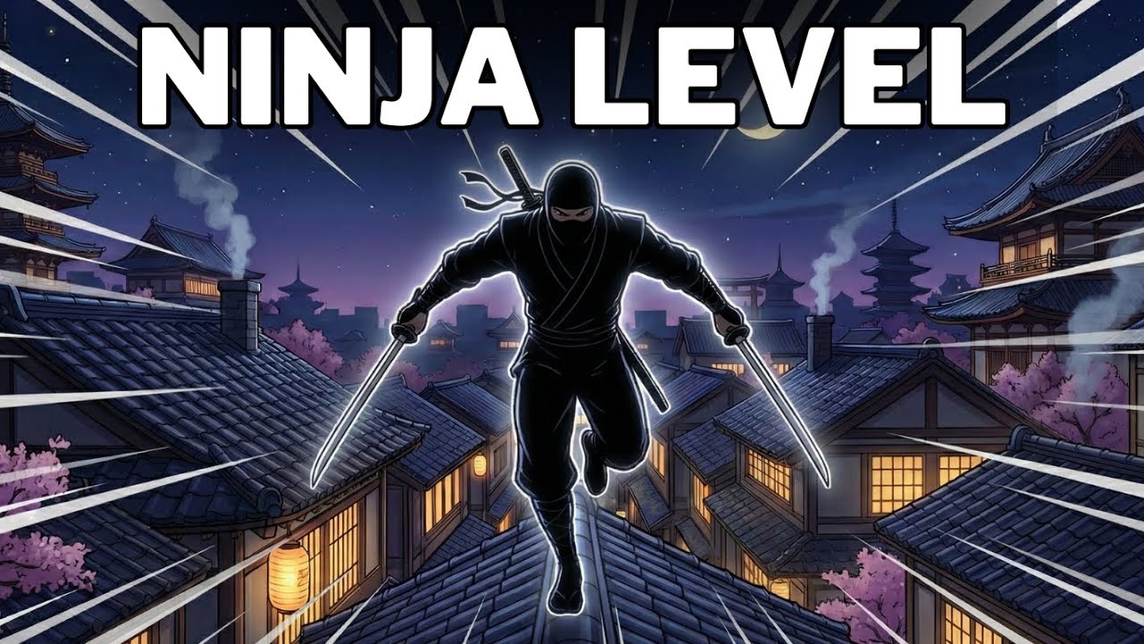 🥷 IMPOSSIBLE NINJA RUN 🌑 Fast Paced Parkour Game 🏃‍♂️ | IMMERSIVE WARM UP 🔥