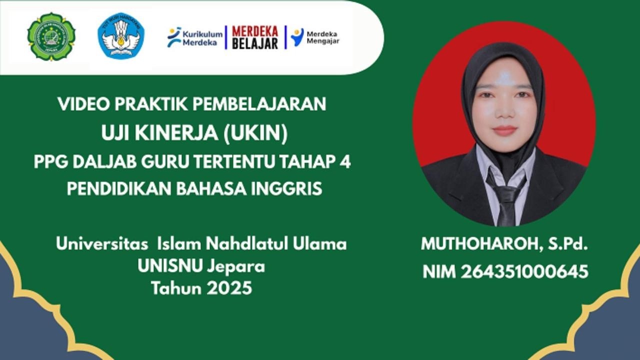 VIDEO 30 MENIT UKIN PPG DALJAB TAHAP 4 PENDIDIKAN BAHASA INGGRIS MATERI FOOD AND DRINK DI KELAS 3 SD