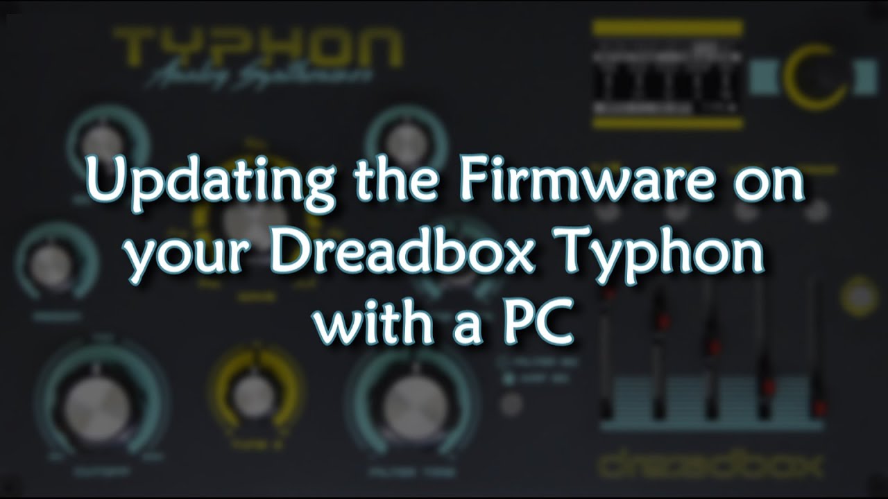 Update the Typhon Firmware from a PC