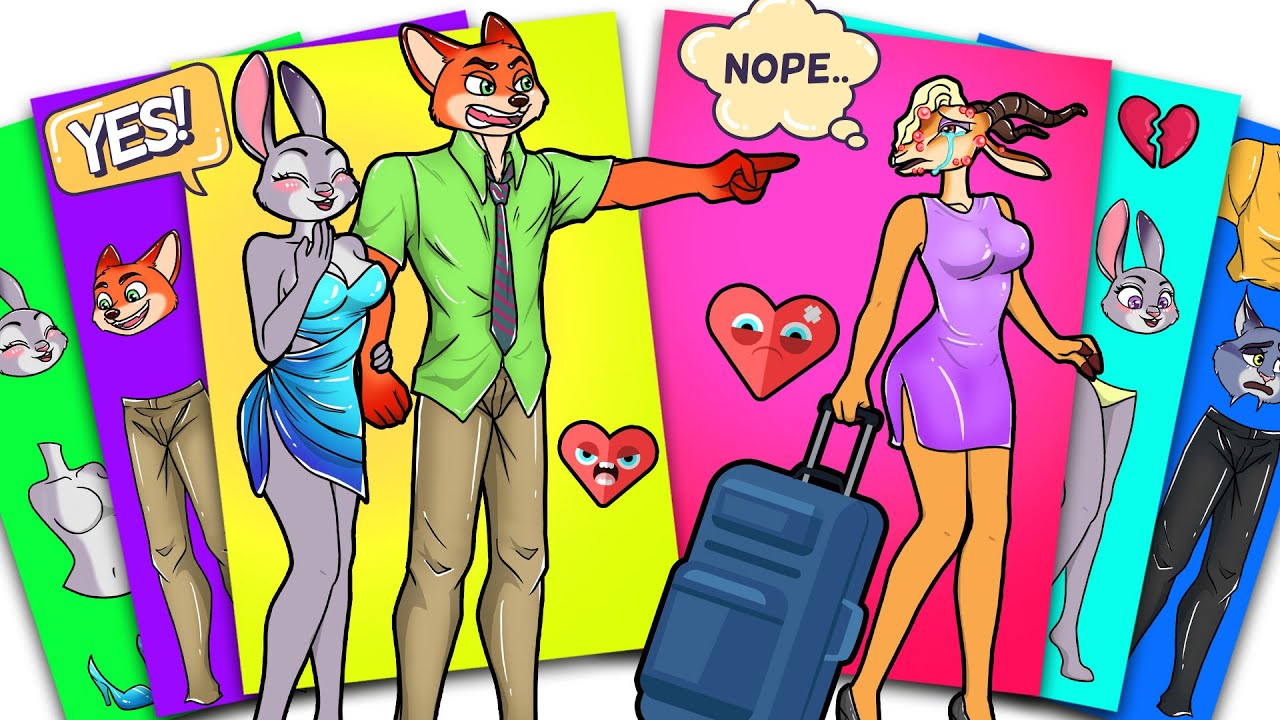 LEAVE NOW ! Nick Kicks Gazelle for Rich Judy 💔💎  | Zootopia2 | Sticker Book DIY