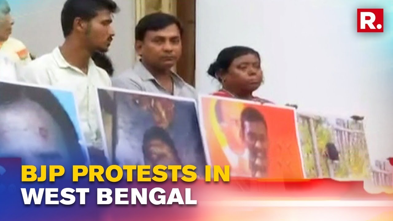 BJP Stages Protest Against WB Govt Over Post-poll Violence, Demand Jobs For Victims' Families