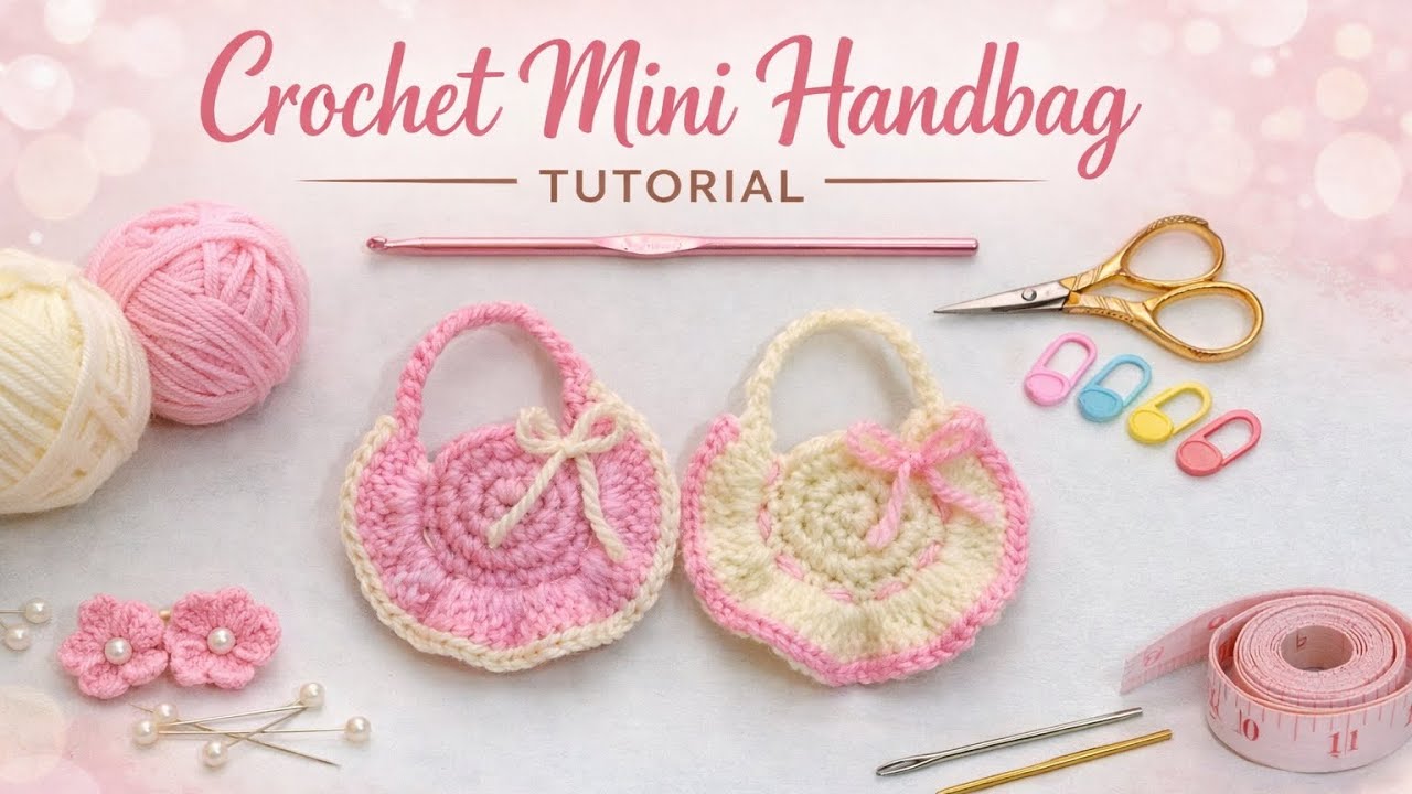 Mini Crochet Handbag Tutorial 👜✨ Easy & Cute