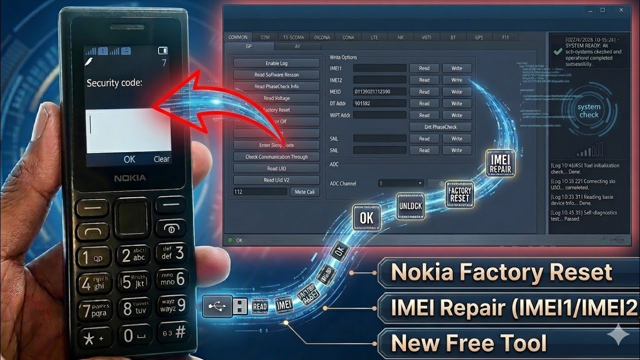 Nokia 108 TA 1627 || Factory Reset Free Tool  Keypad China SPD All Mobile  IMEI Repair