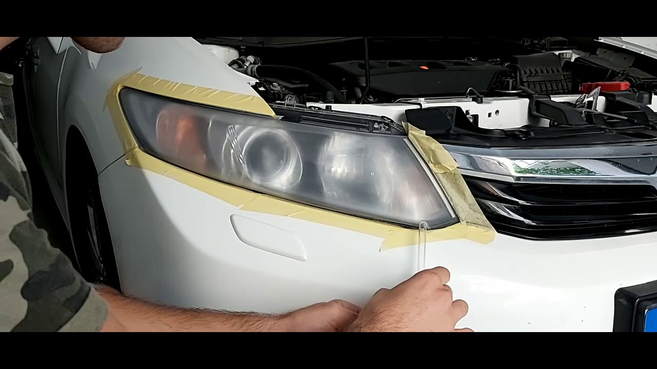 Buharlı far parlatma honda civic 2012 fb7 klorofrom uygulamasi