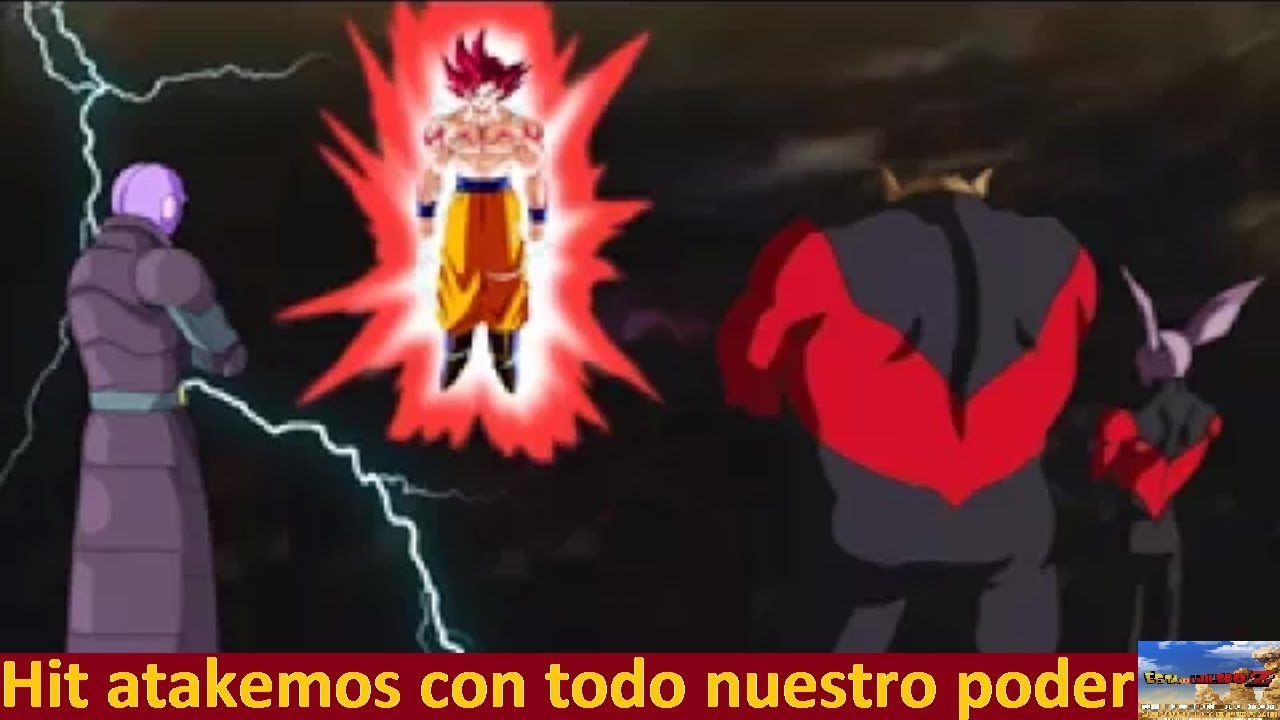 DBS Goku retoma el modo dios original/goku y hit se unen en batalla/capitulo 104