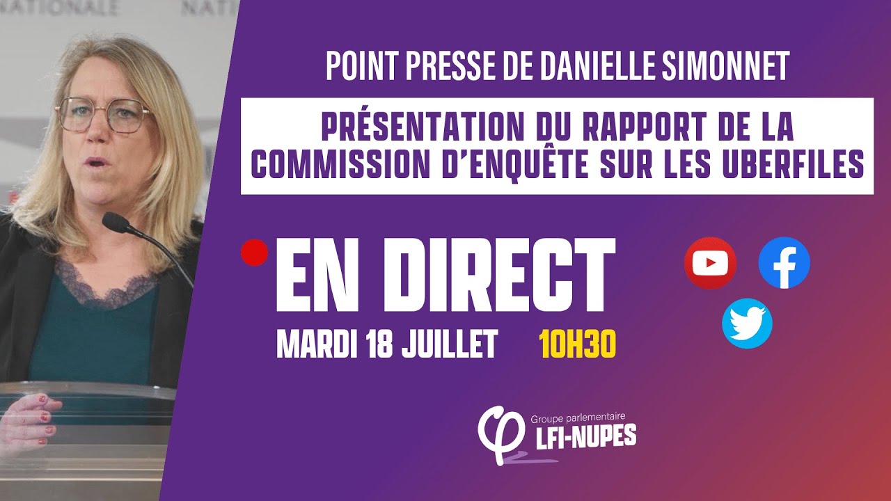 🔴 EN DIRECT | Présentation du rapport de la Commission d’enquête sur les Uberfiles