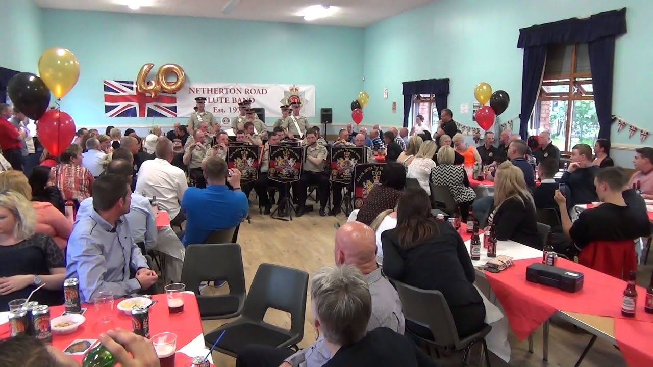 Black Skull Flute Band entertain at Netherton Road's 40th Anniversary Dance