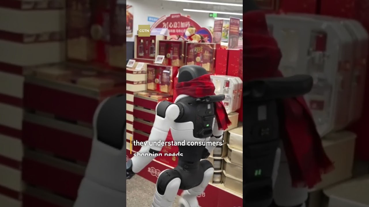 Robots assist with Chinese New Year shopping