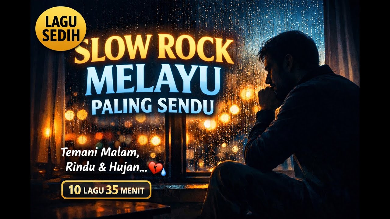 10 Lagu Slow Rock Melayu Paling Sendu Vol.1 | Temani Malam, Rindu & Hujan | Irama Senada