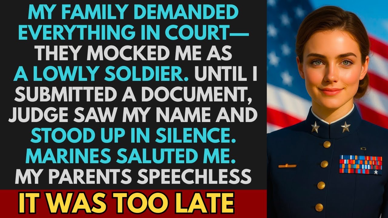 My Family Demanded Everything in Court—They Mocked Me Until Marines Saluted and Justice Was Served.