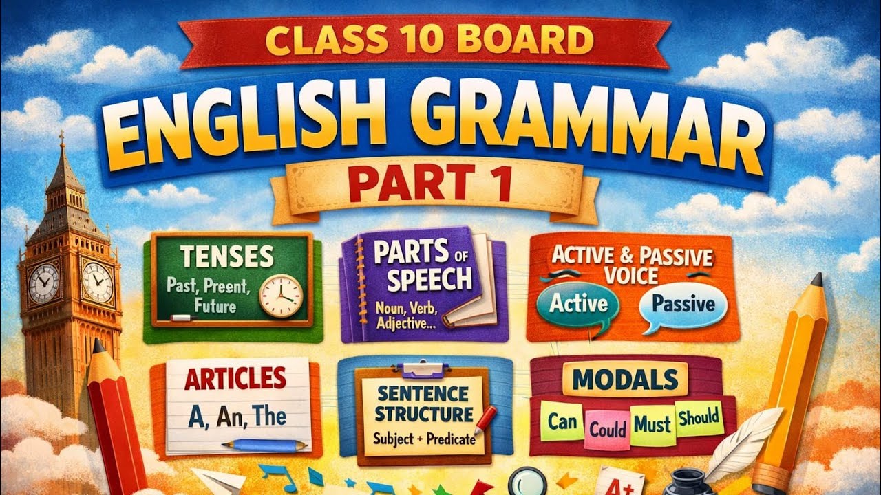 SSC Board Class 10 English Grammar Part 1 | Complete Revision 2026