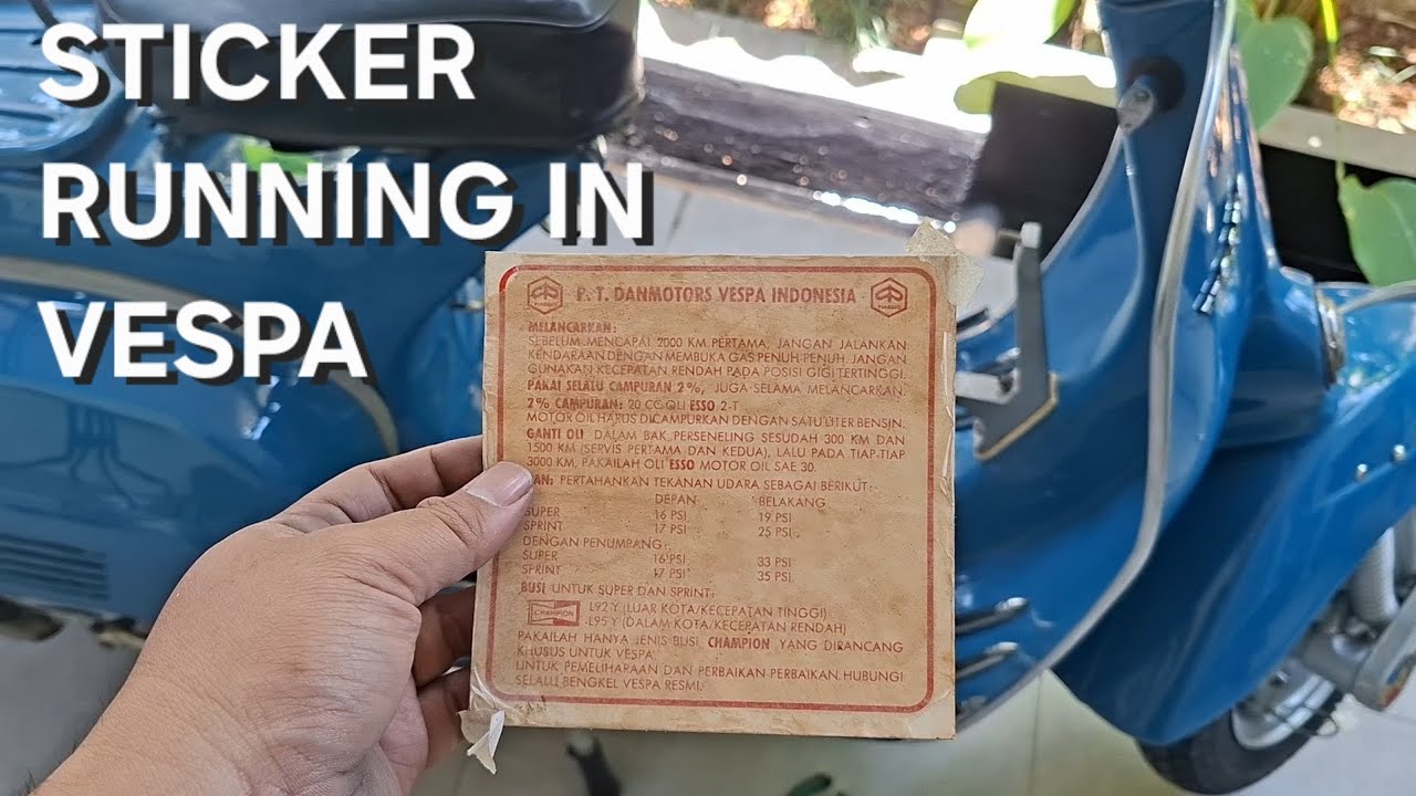 Pasang Sticker Running In DanMotors Vespa Super / Sprint
