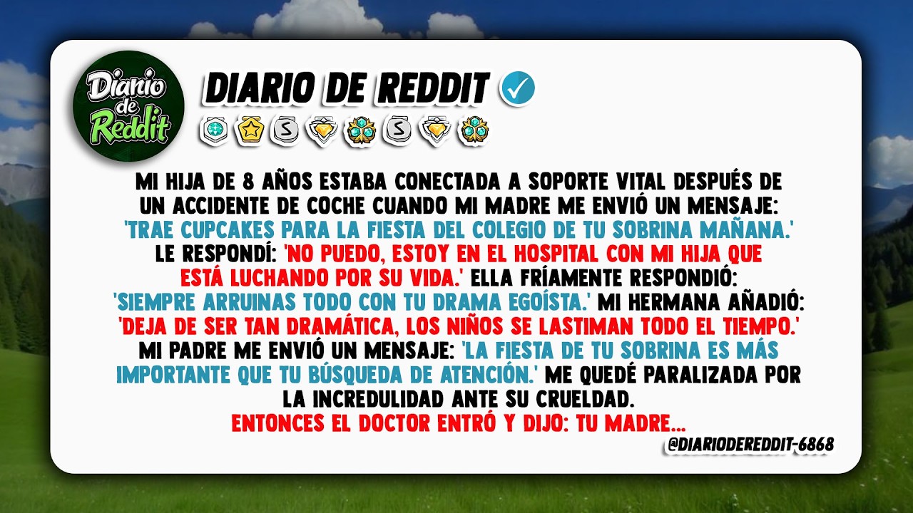 Mi hija de 8 años estaba conectada a soporte vital después de un accidente automovilístico cuando mi