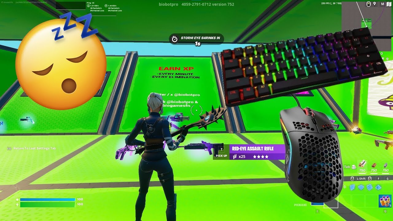 GK61 ASMR Chill🤩 Bios Zone Wars🏆 Satisfying Keyboard Fortnite 240 FPS Smooth (4K)