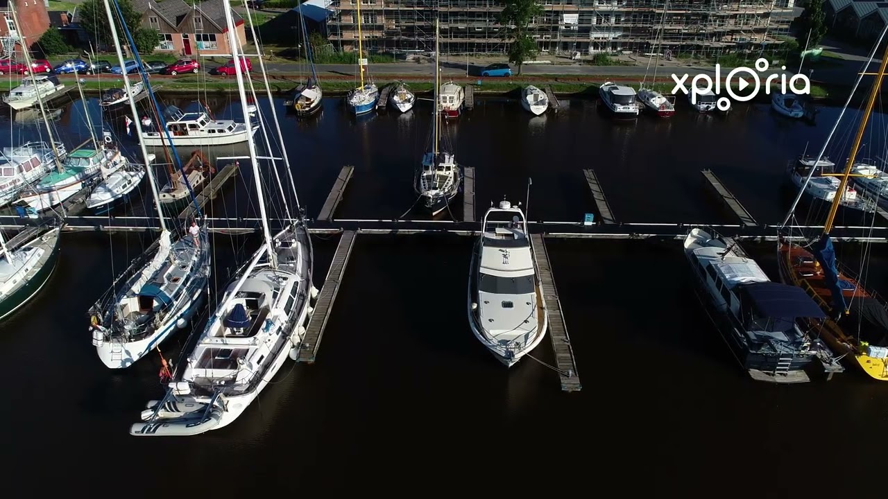 Delfzijl town port, Netherlands 2019.07 aerial video