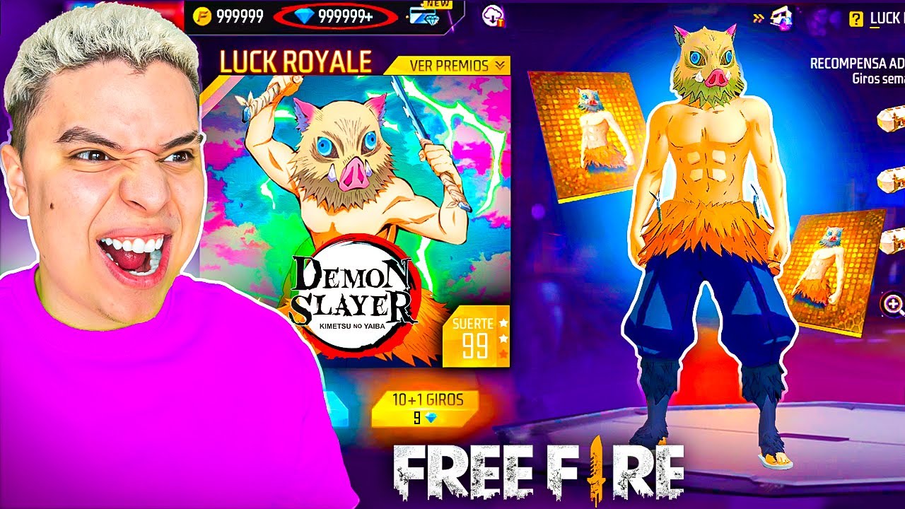 ¡COMPRE LA SKIN DE INOSUKE EN FREE FIRE LEGENDARIA! 🔥 FREE FIRE X DEMON SLAYER 🔥