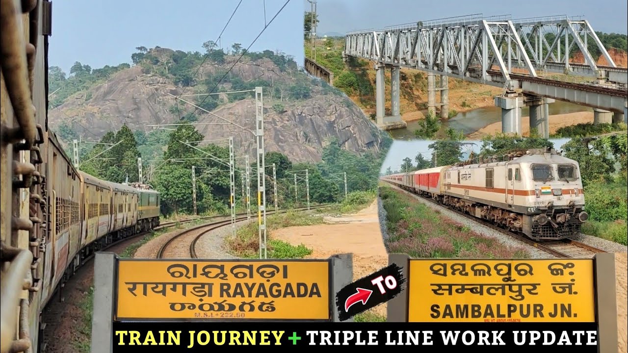 Rayagada To Sambalpur JN Train Journey | Triple Line Work Update (TIG - VZM) | Train Vlogs | Odisha