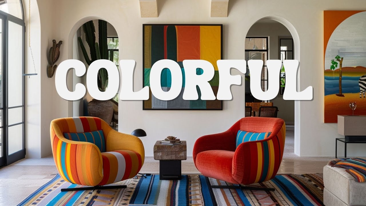 Colorful Interior Design Style: Vibrant Living Room Examples