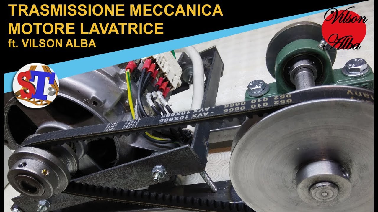 TRASMISSIONE MECCANICA ft. Vilson Alba - Motore lavatrice cinghia puleggia
