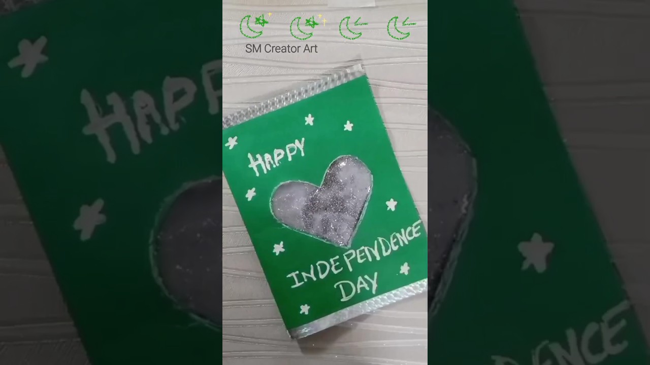 Homemade Pakistan 🇵🇰 Independence Day Greeting Card | 14 august #shorts #trending #14august