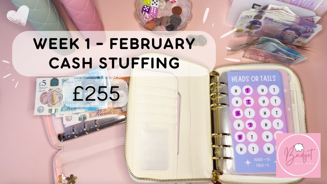 FEBRUARY W1 - CASH STUFFING £255 | Low Income | #CashEnvelopeStuffing | UK Cash Stuffing | Budgeting
