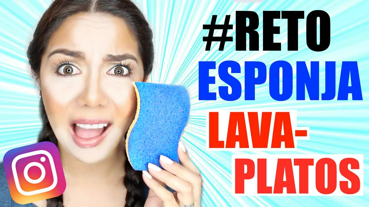 ME MAQUILLO CON ESPONJA DE COCINA (LAVAPLATOS) ¿EN SERIO FUNCIONA? | MARIEBELLECOSMETICS