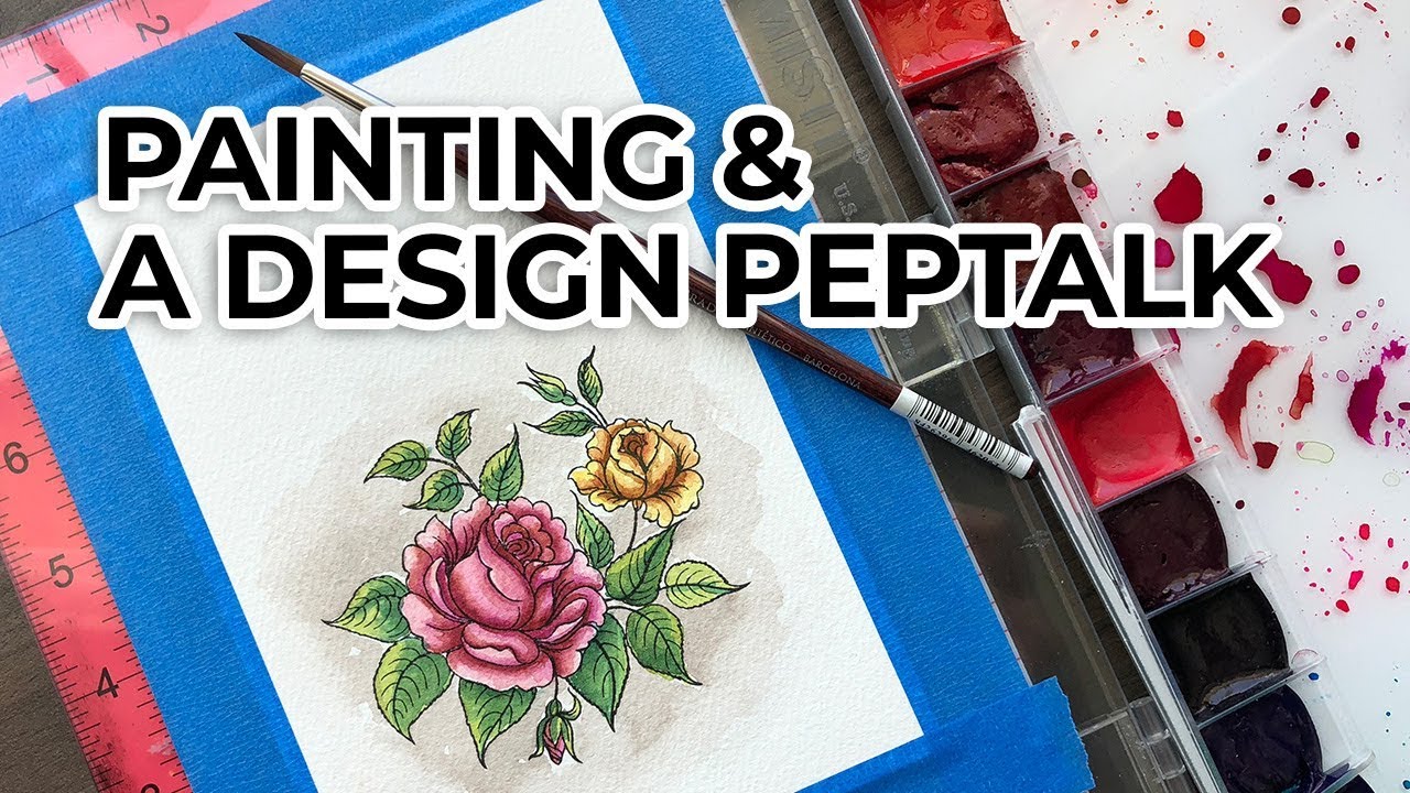 Watercolor Painting In a Hotel Room + Design Peptalk