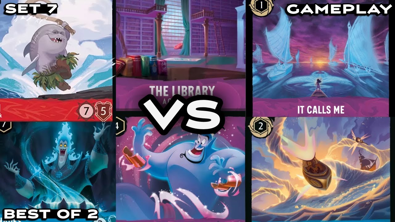 Set Championship Testing Ruby Amethyst vs Blurple Disney Lorcana Gameplay Set 7 Post Ban