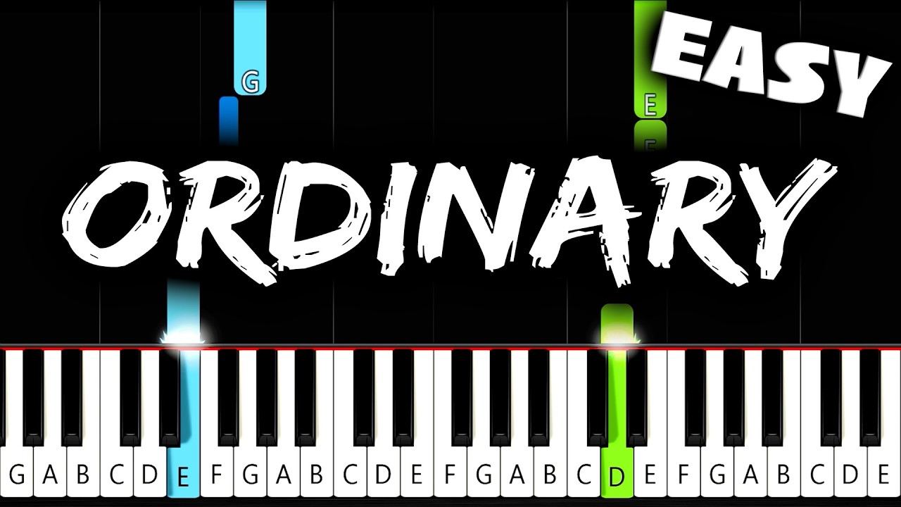 Alex Warren - Ordinary - EASY Piano Tutorial