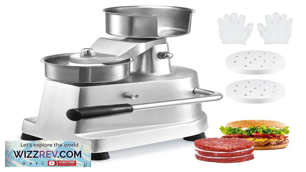VEVOR Commercial Burger Patty Maker 100mm 4inch Hamburger Beef Patty Maker Heavy Duty