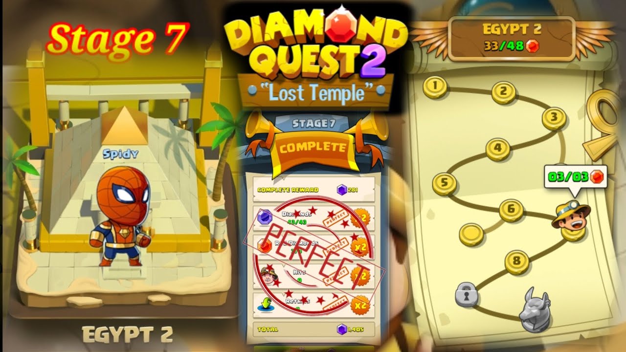 Diamond Quest 2 The Lost Temple EGYPT 2 Stage 7