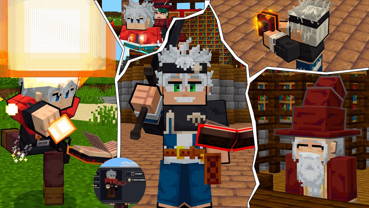 ESSA É A MELHOR ADDON DE BLACK CLOVER DO MUNDO para MINECRAFT PE!! V.26