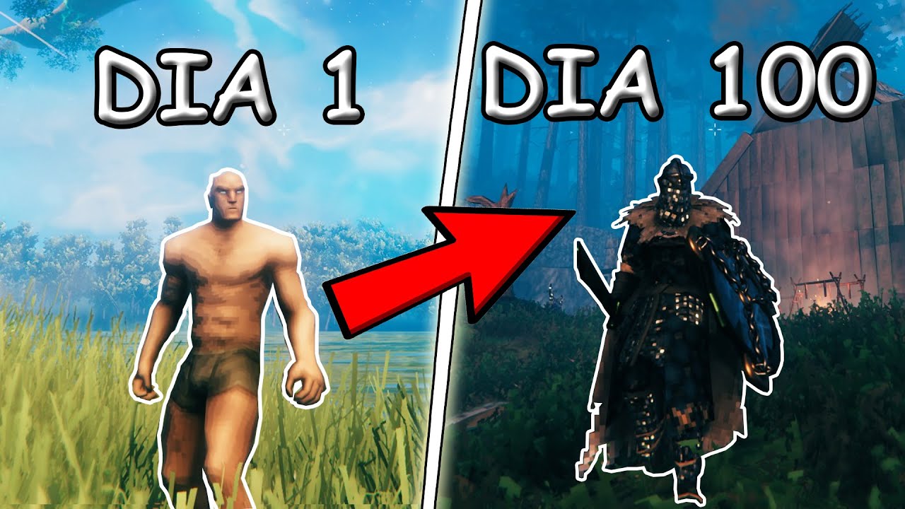 Passei 100 Dias no Valheim Hardcore Sem Morrer!
