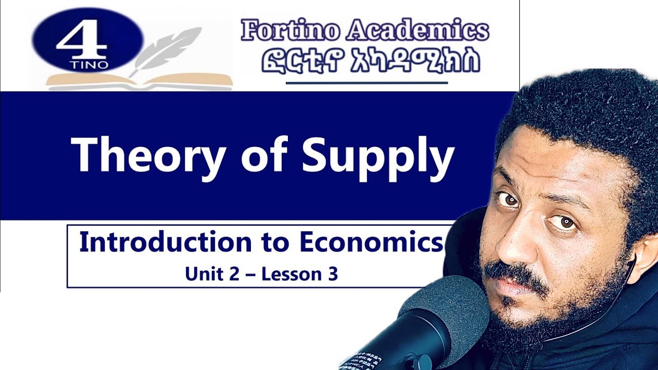 Introduction to Economics | Unit 2 Part 3 | Theory of Supply | Economics 101 | Basic Economics