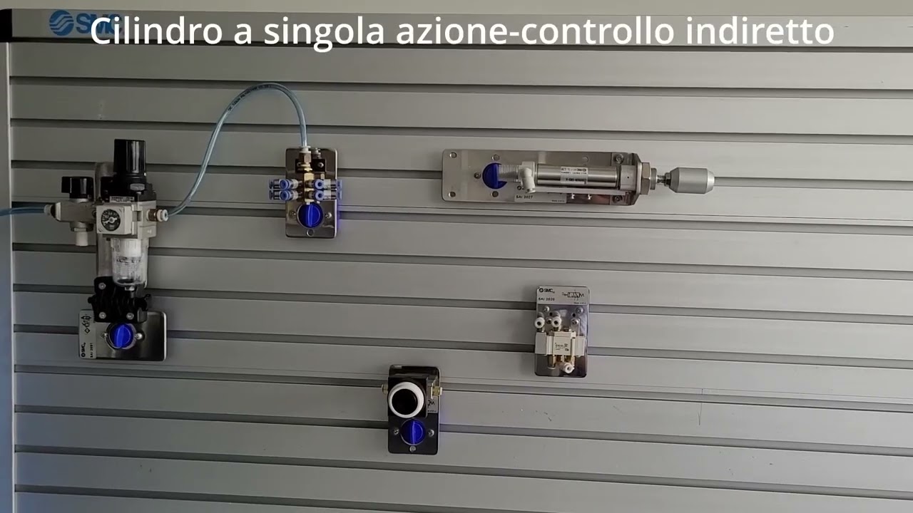 IDRAULICA E PNEUMATICA - CIRCUITI PNEUMATICI TIPICI - 1 / Cilindro a semplice effetto