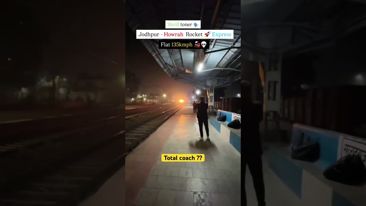 Jodhpur howrah Sf Rocket 🚀 express Skipping saidraja 135kmph #train #shorts #viral #rail #railways