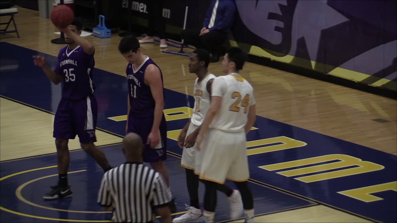 Highlights: Men's Basketball Clinches NE10 Northeast Division Title with 76-58 Win Over Stonehill